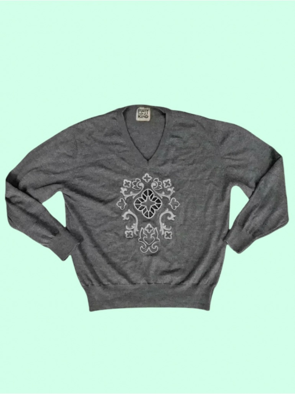 Furst Of A Kind Limited Edition Sweater Size Medium Lace Cut Out RARE HTF